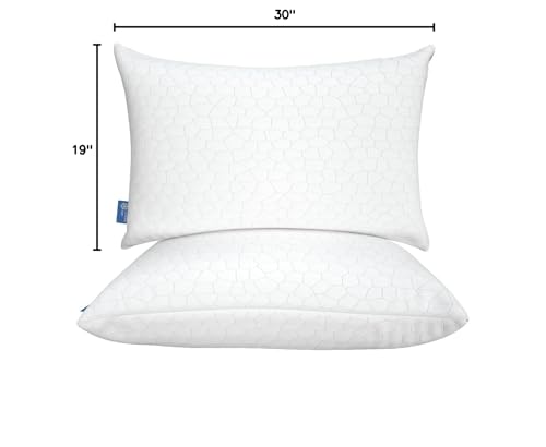 QUTOOL Queen Cooling Memory Foam Pillows – Set of 2