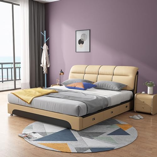 Modern Luxury Leather Queen Bed Frame