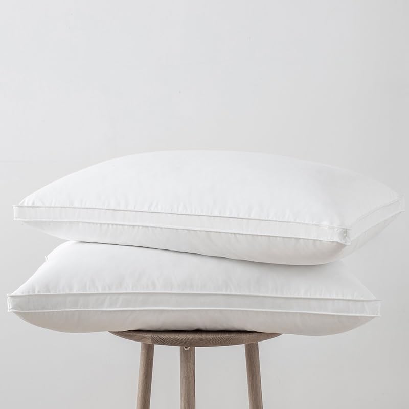 Goose Down Bed Pillows – Set of 2