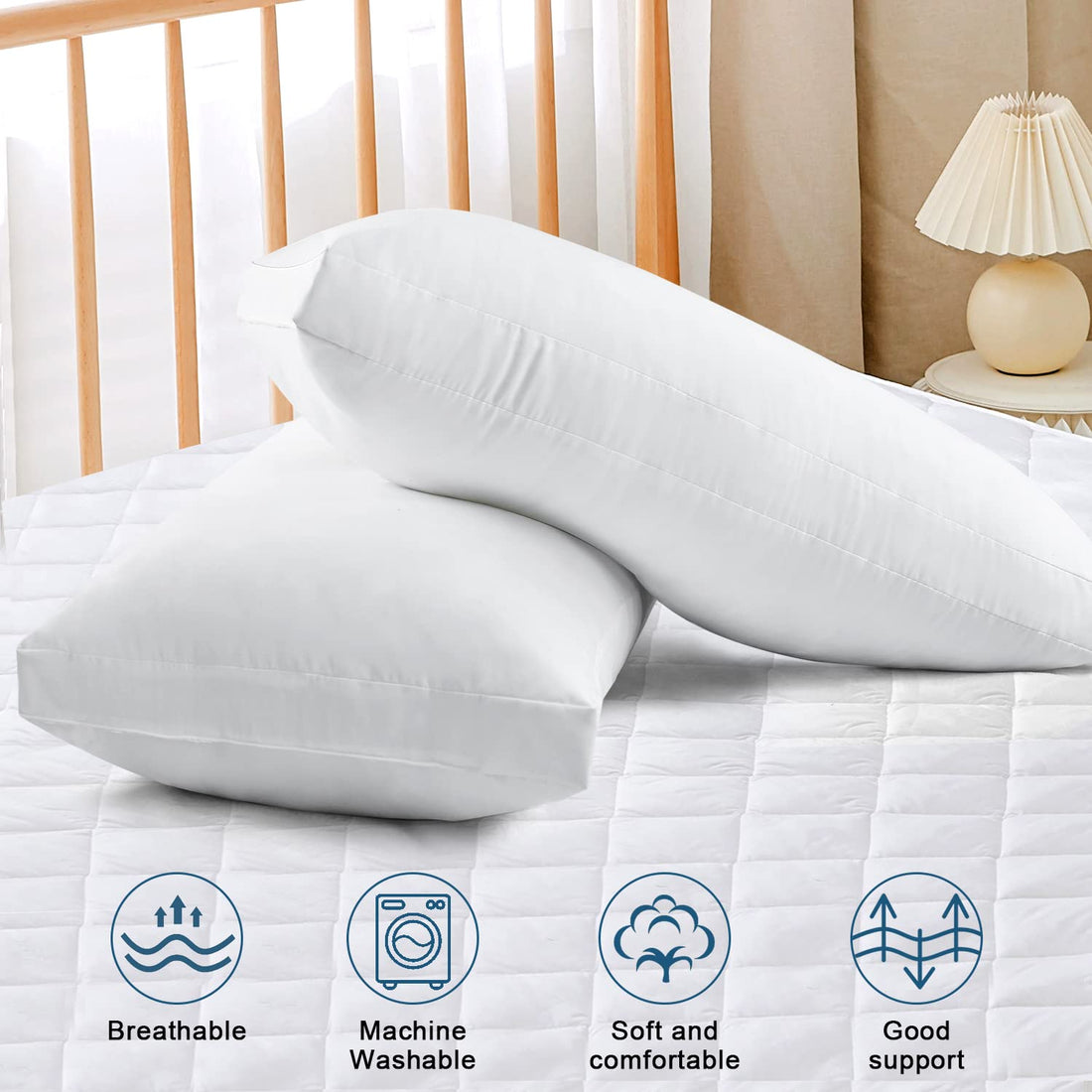 EIUE Hotel Collection Queen Pillows – Set of 2
