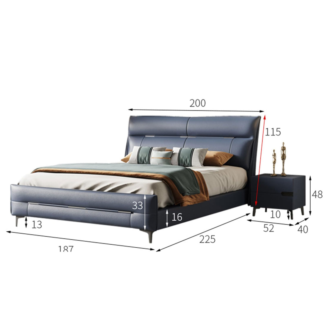 Queen Size Wooden Platform Bed Frame