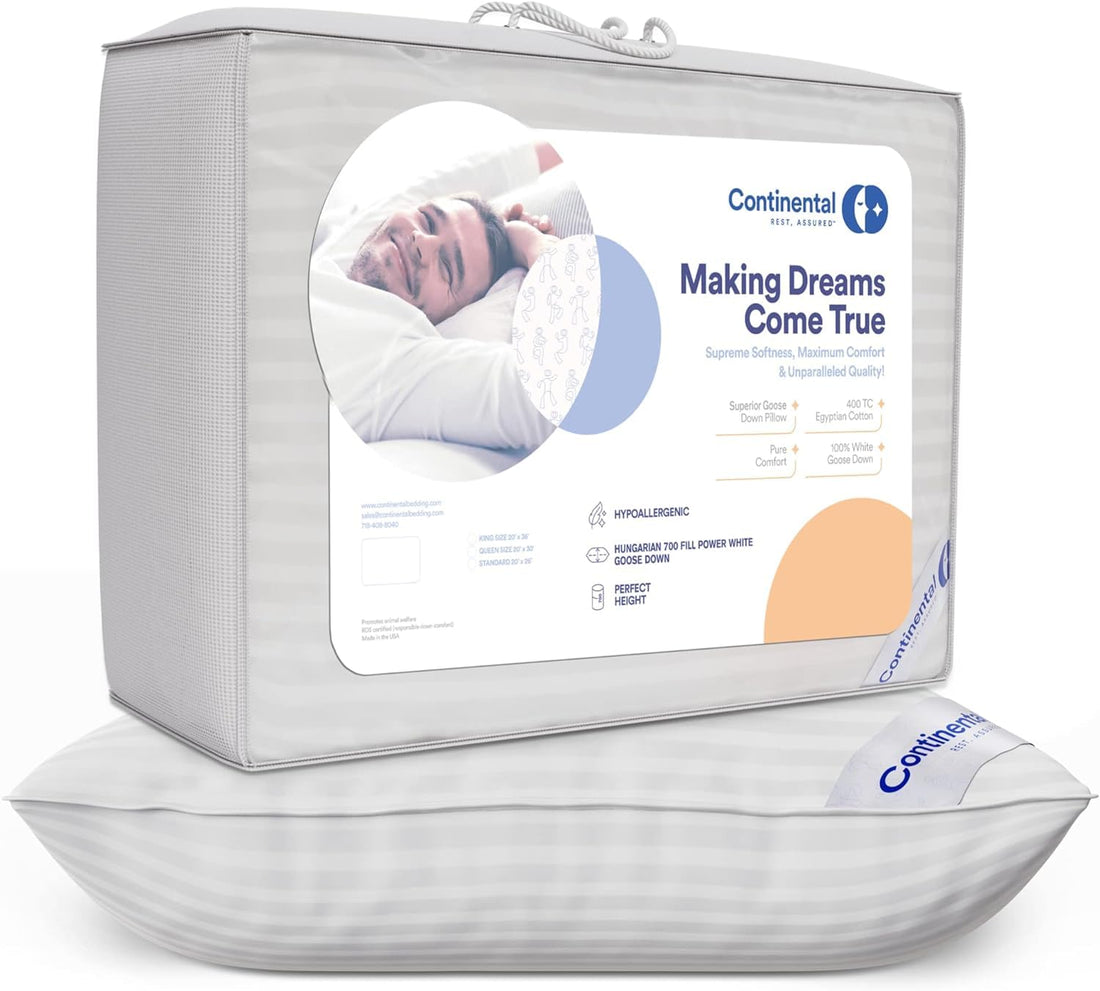 Continental Goose Down Pillow – King (2 Pack)