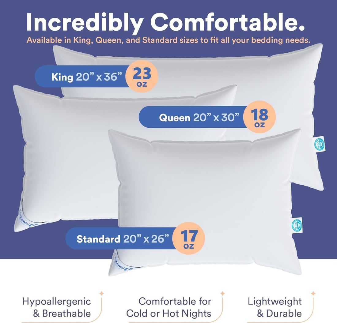 Continental Harmony White Down Pillow – King (Pack of 2)