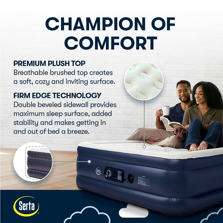 Serta Raised Air Mattress with Built-In Pump