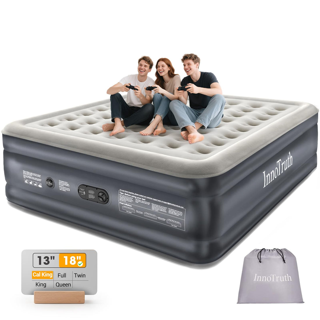 InnoTruth Queen Air Mattress with Built-In Pump