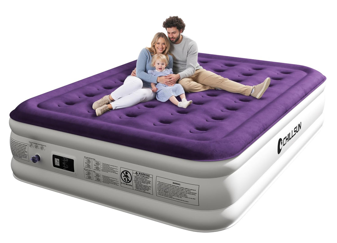 CHILLSUN Queen Air Mattress with Pump