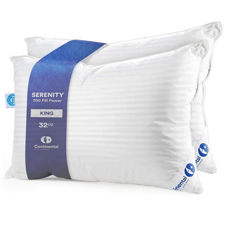Continental Goose Down Pillow – King (2 Pack)