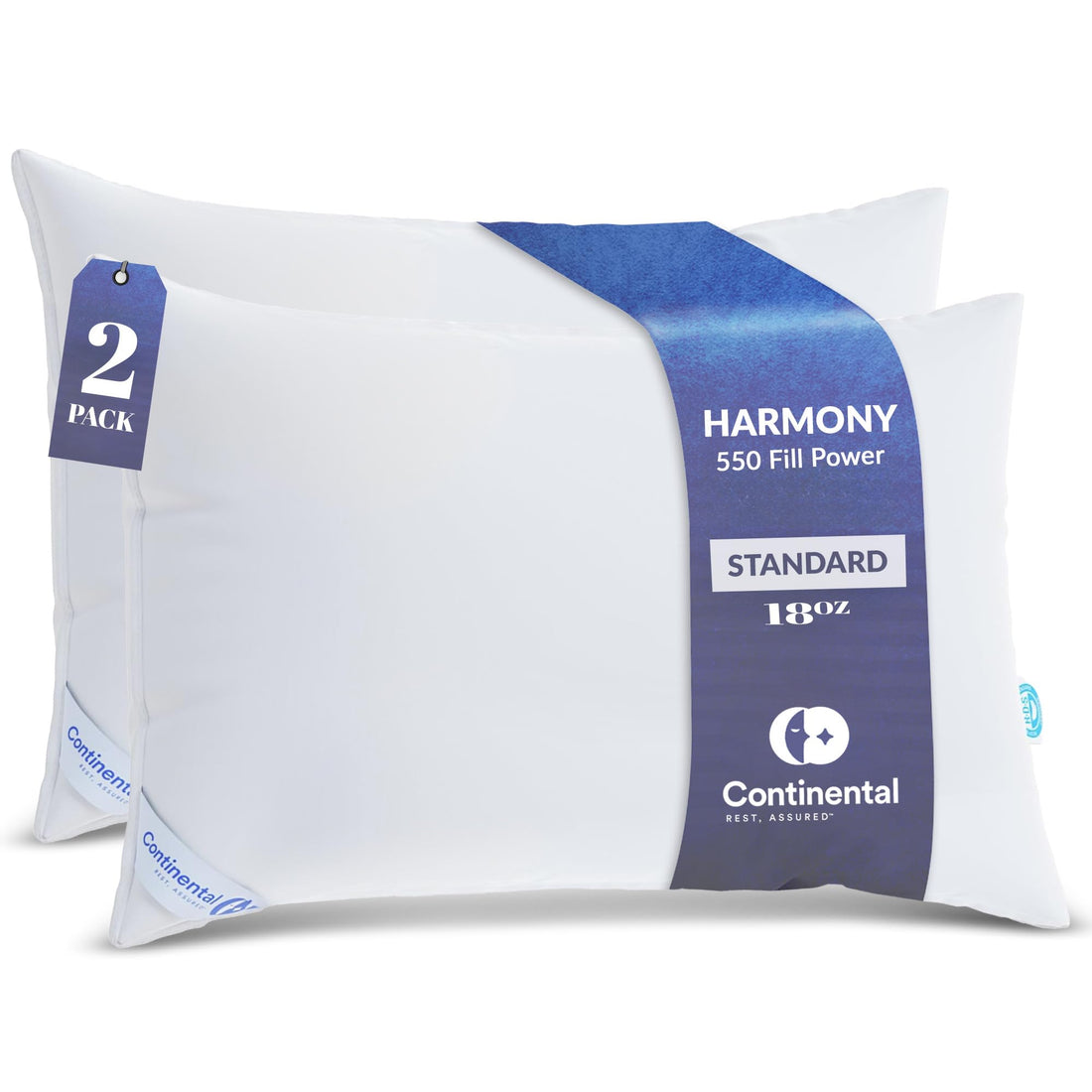 Continental Harmony White Down Pillow – King (Pack of 2)