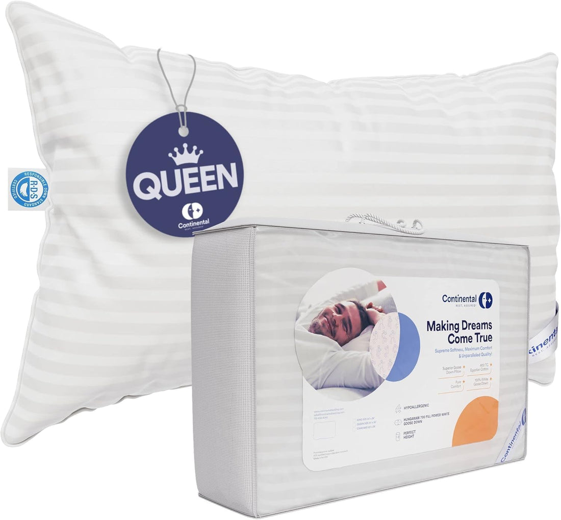 Continental Goose Down Pillow – King (2 Pack)