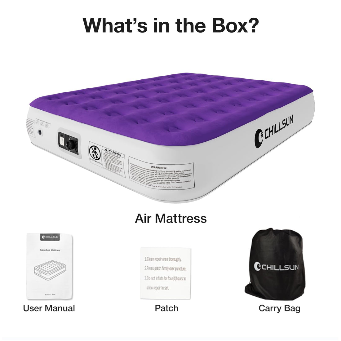 CHILLSUN Queen Air Mattress with Pump