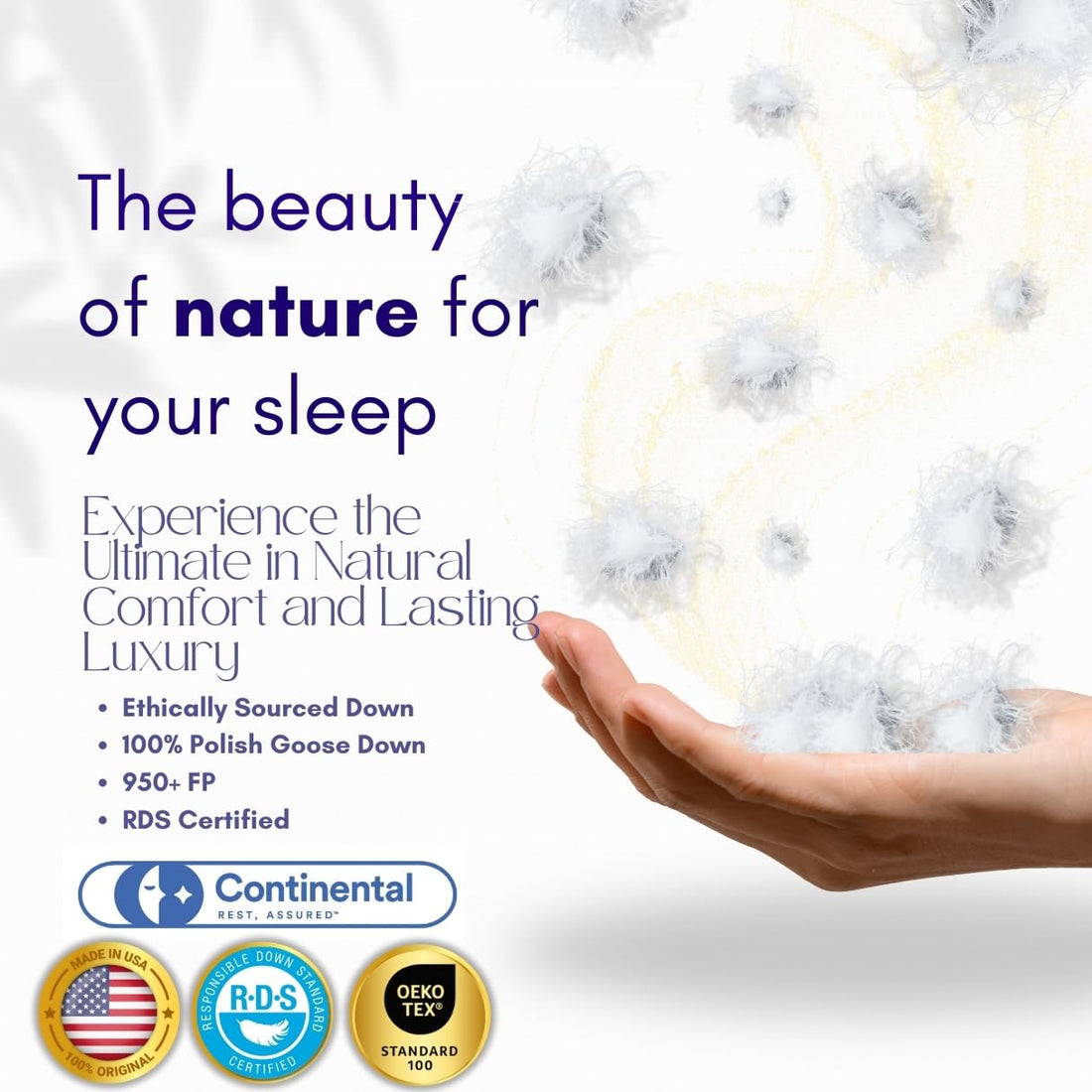 Continental Goose Down Pillow – King