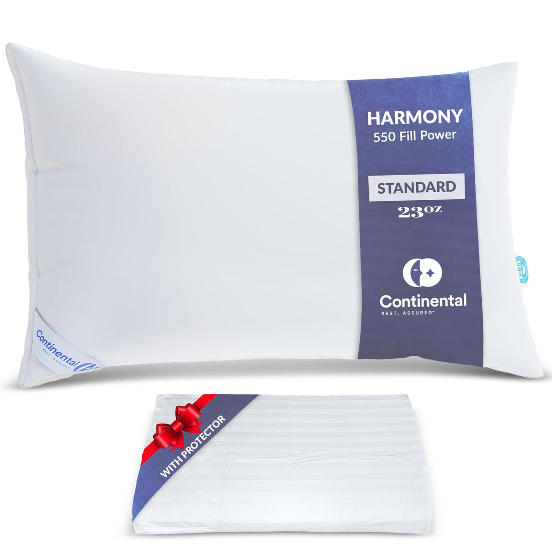 Continental Harmony White Down Pillow – King (Pack of 2)
