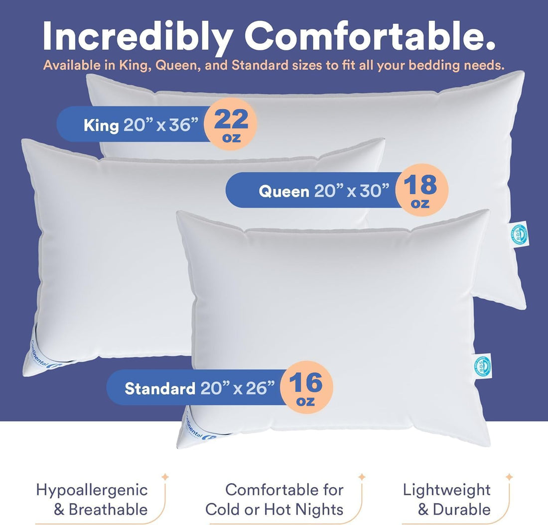 Continental Harmony White Down Pillow – King (Pack of 2)