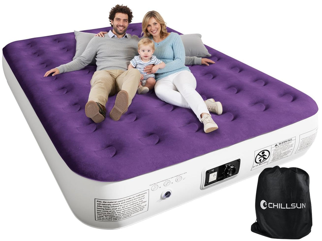 CHILLSUN Queen Air Mattress with Pump