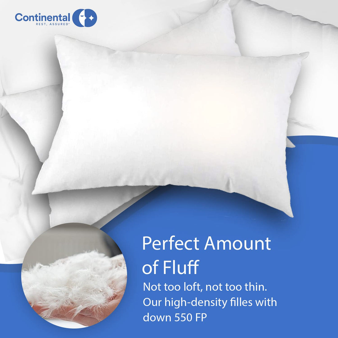 Firm Goose Down Pillows – Queen (Set of 2)