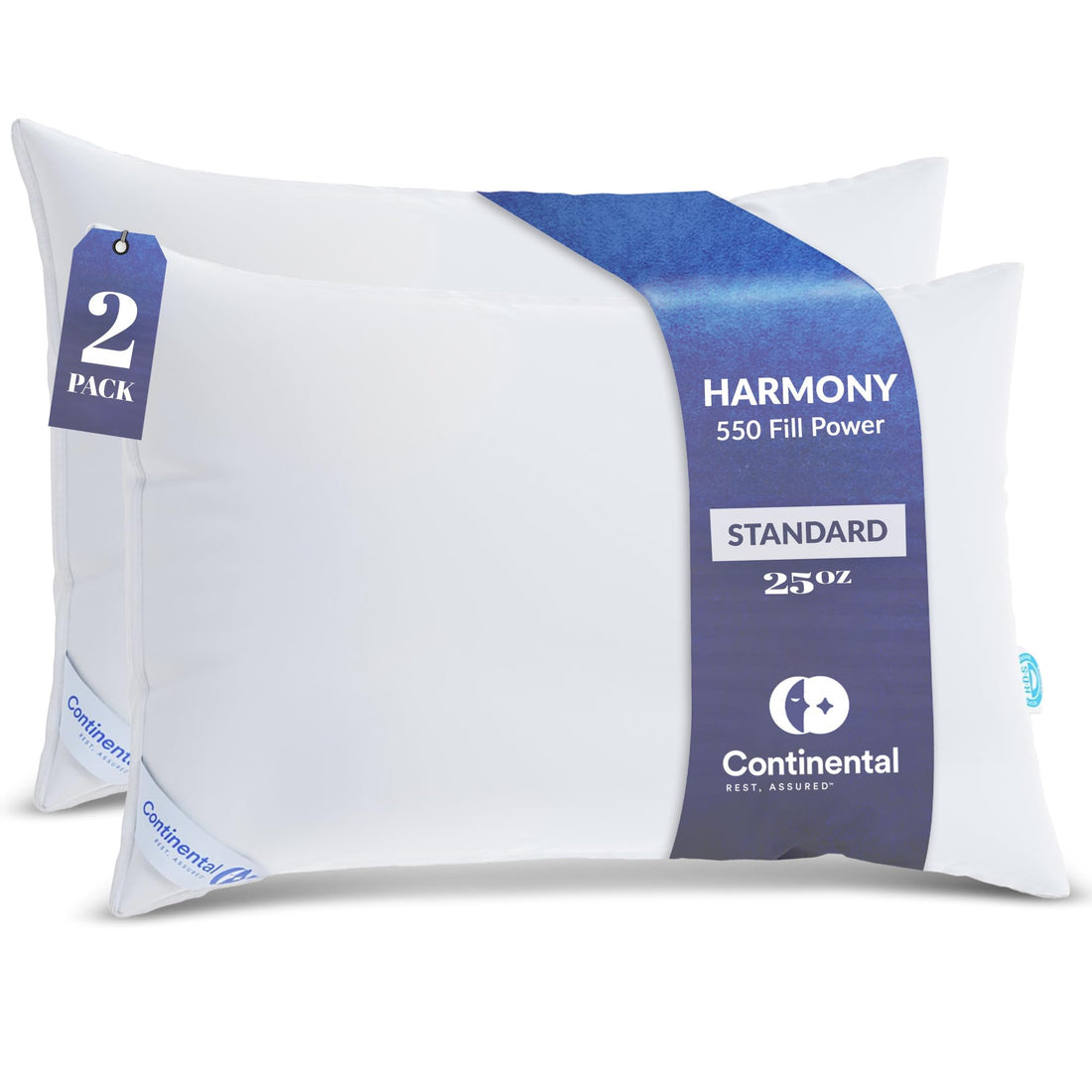 Continental Harmony White Down Pillow – King (Pack of 2)