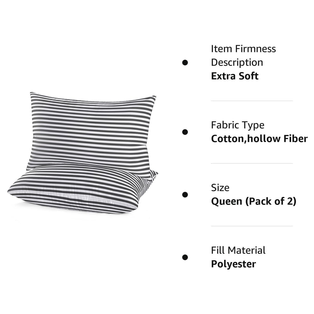 EIUE Hotel Collection Queen Pillows – Set of 2