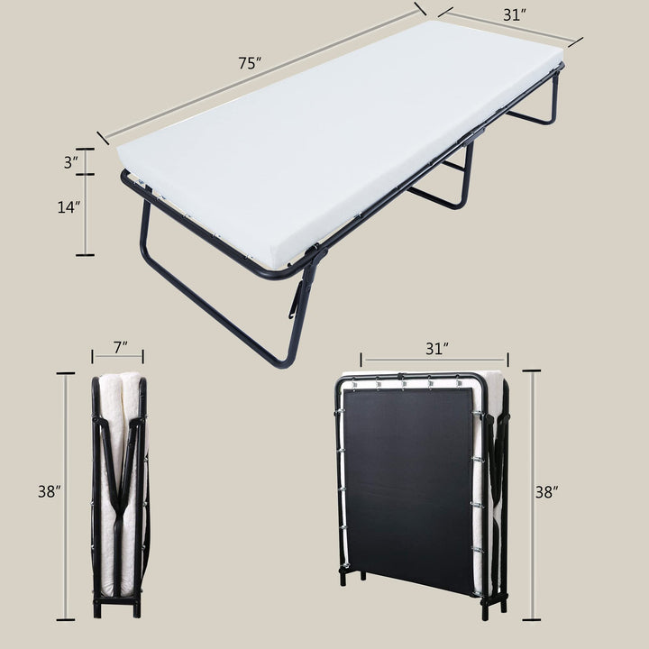 LEISUIT Foldaway Guest Bed with Memory Foam