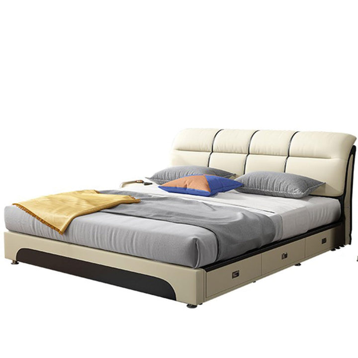 Modern Luxury Leather Queen Bed Frame