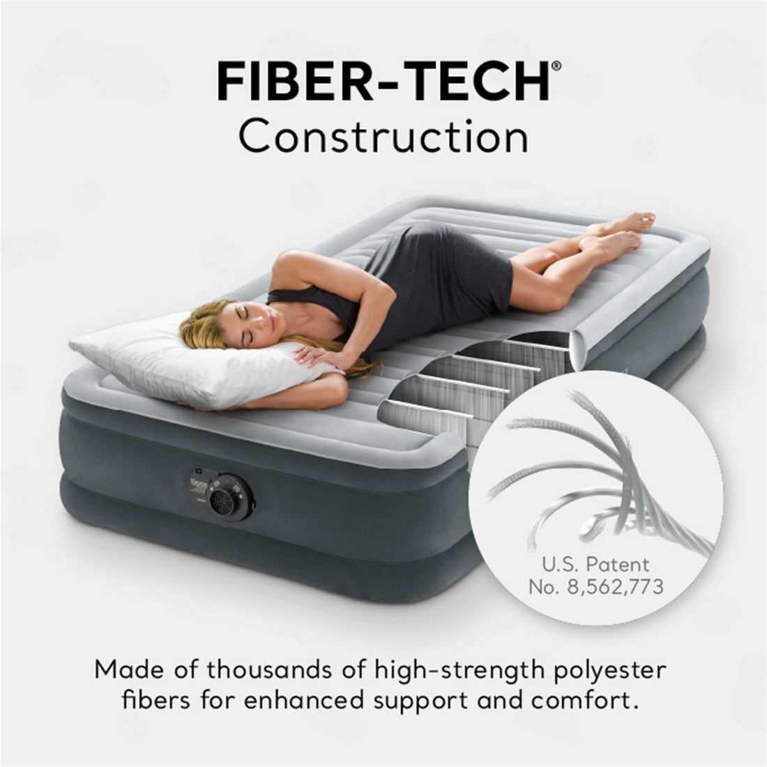 Intex Twin Air Mattress with Built-In Pump