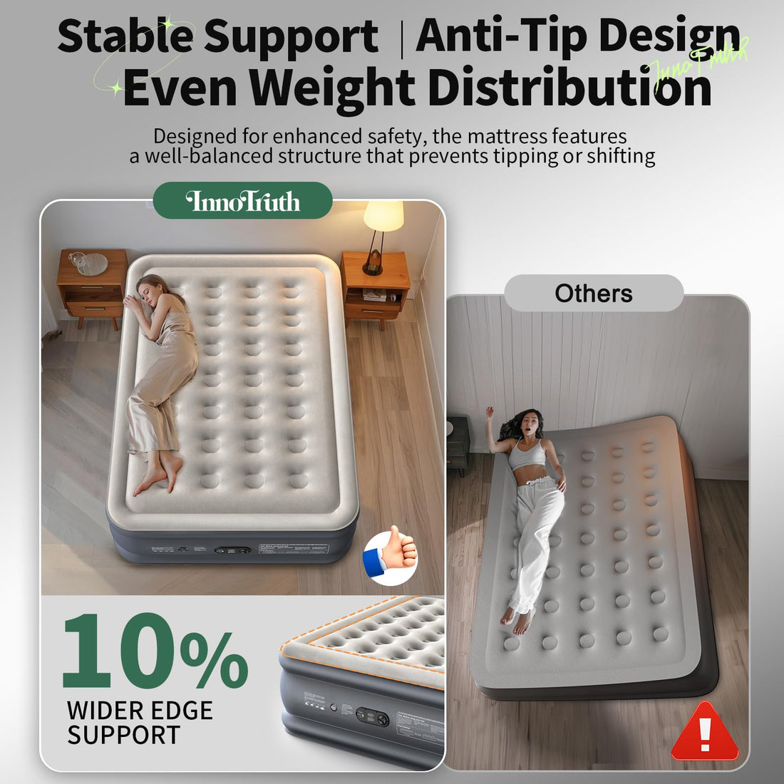 InnoTruth Queen Air Mattress with Built-In Pump