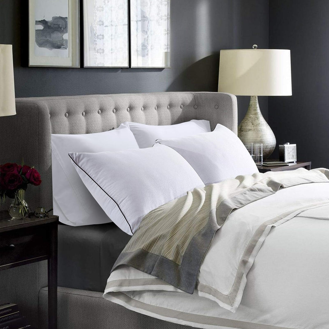 HUXMEYSON Standard Bed Pillows – Set of 4