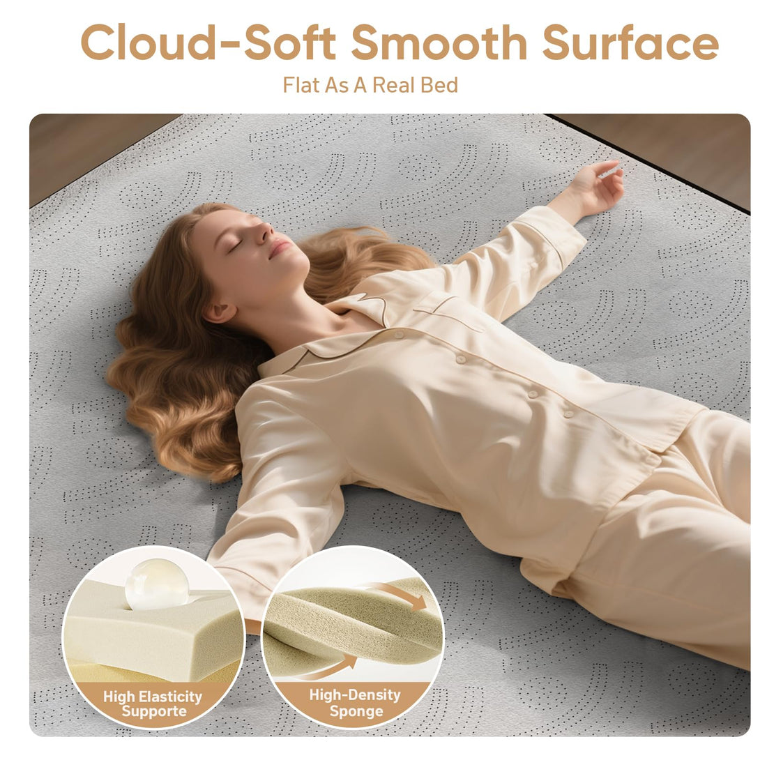 Queen Air Mattress with Built-In Pump & Foam Topper