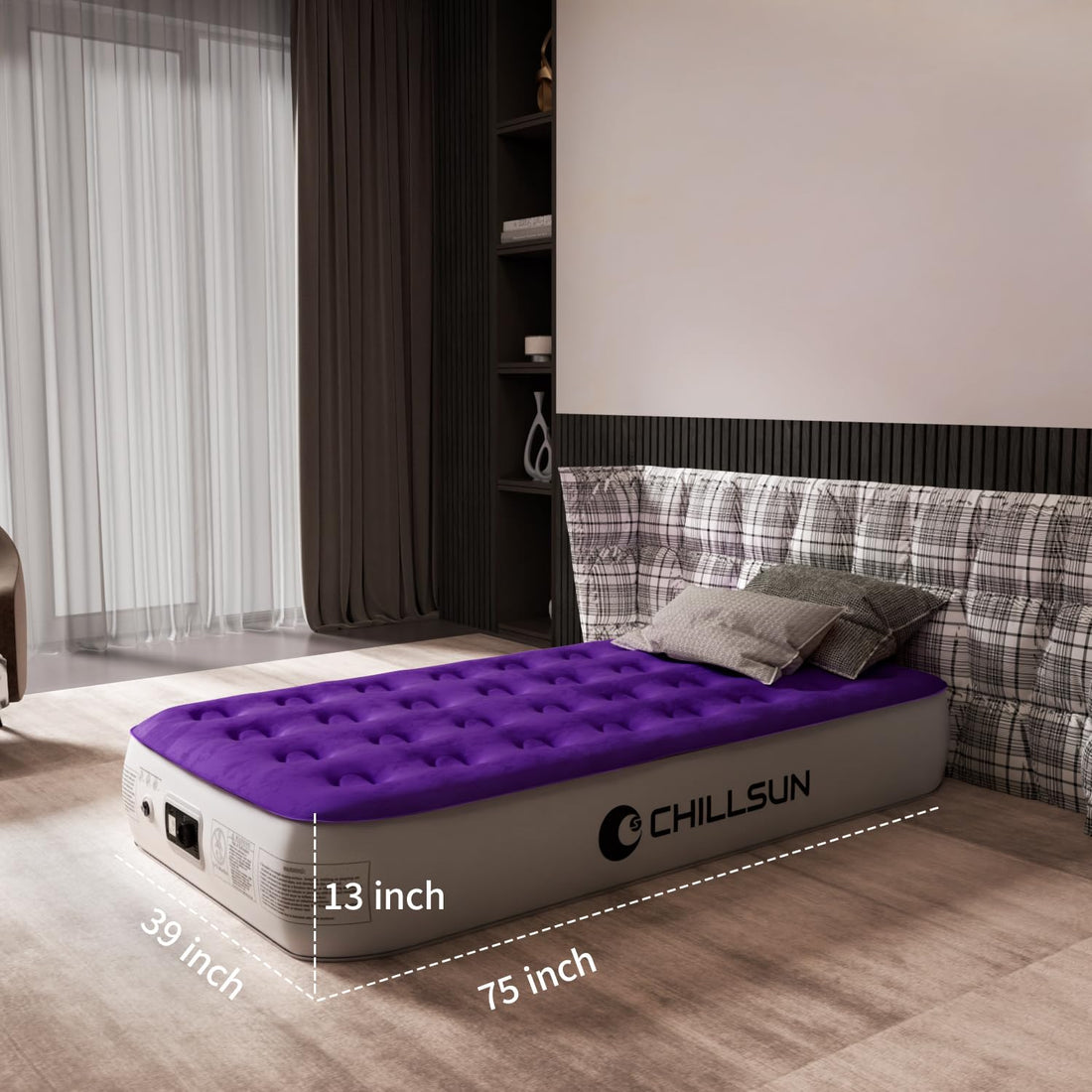 CHILLSUN Queen Air Mattress with Pump