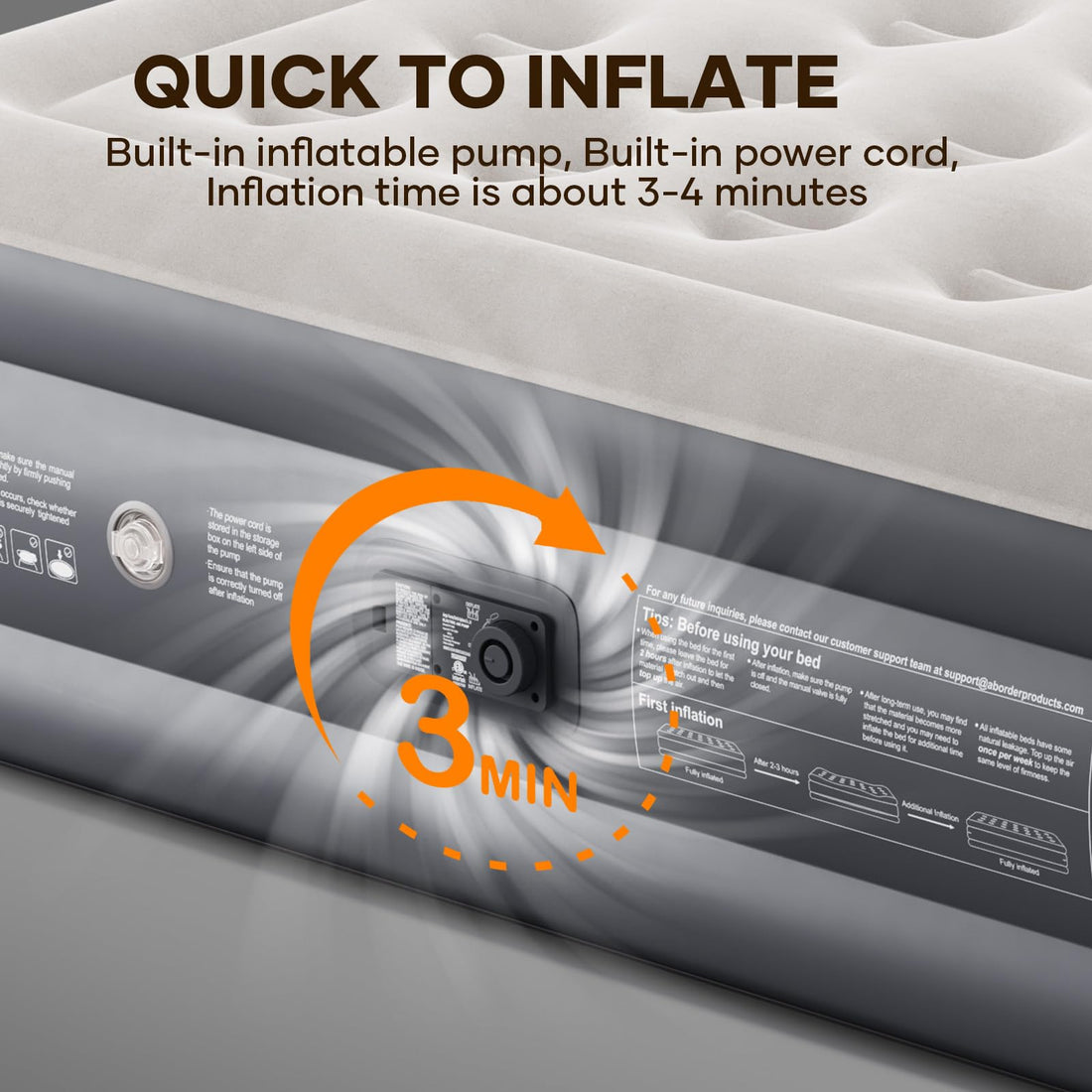 InnoTruth Queen Air Mattress with Built-In Pump