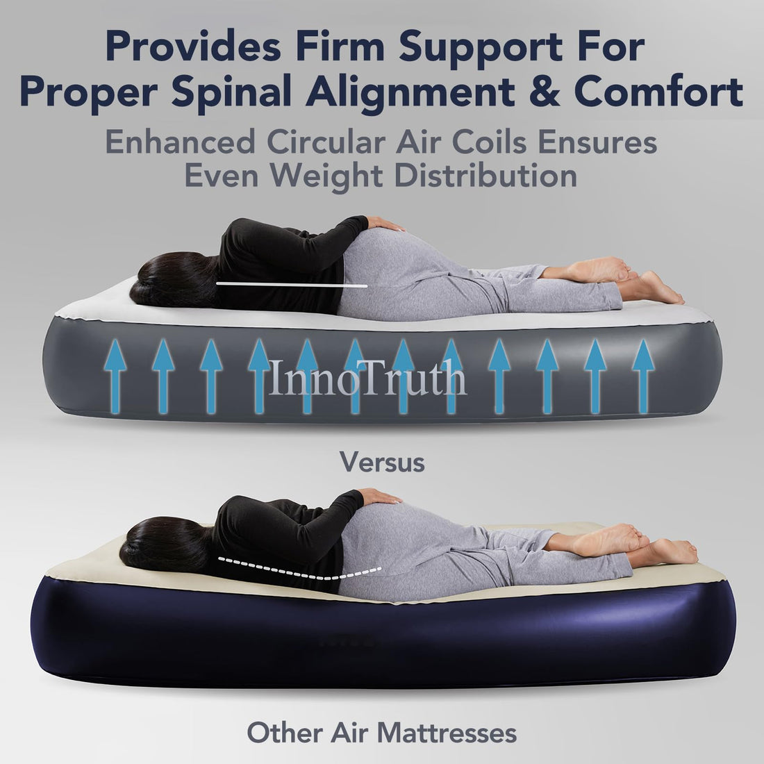InnoTruth Queen Air Mattress with Built-In Pump