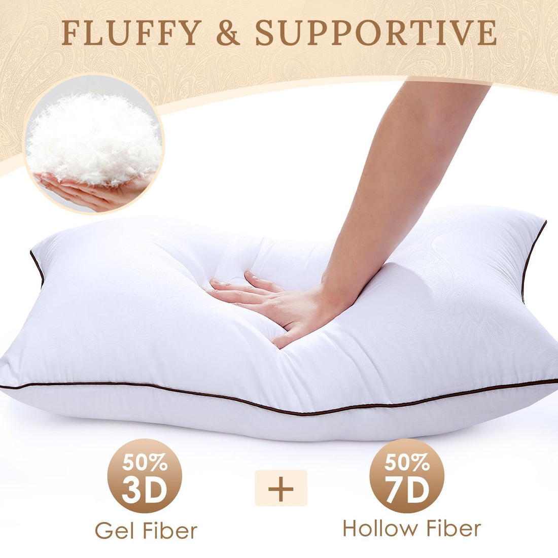 HUXMEYSON Standard Bed Pillows – Set of 4