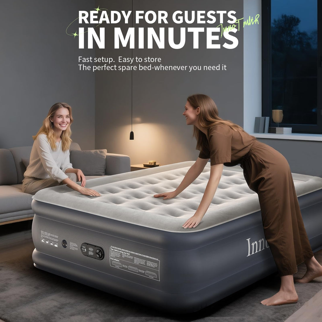 InnoTruth Queen Air Mattress with Built-In Pump