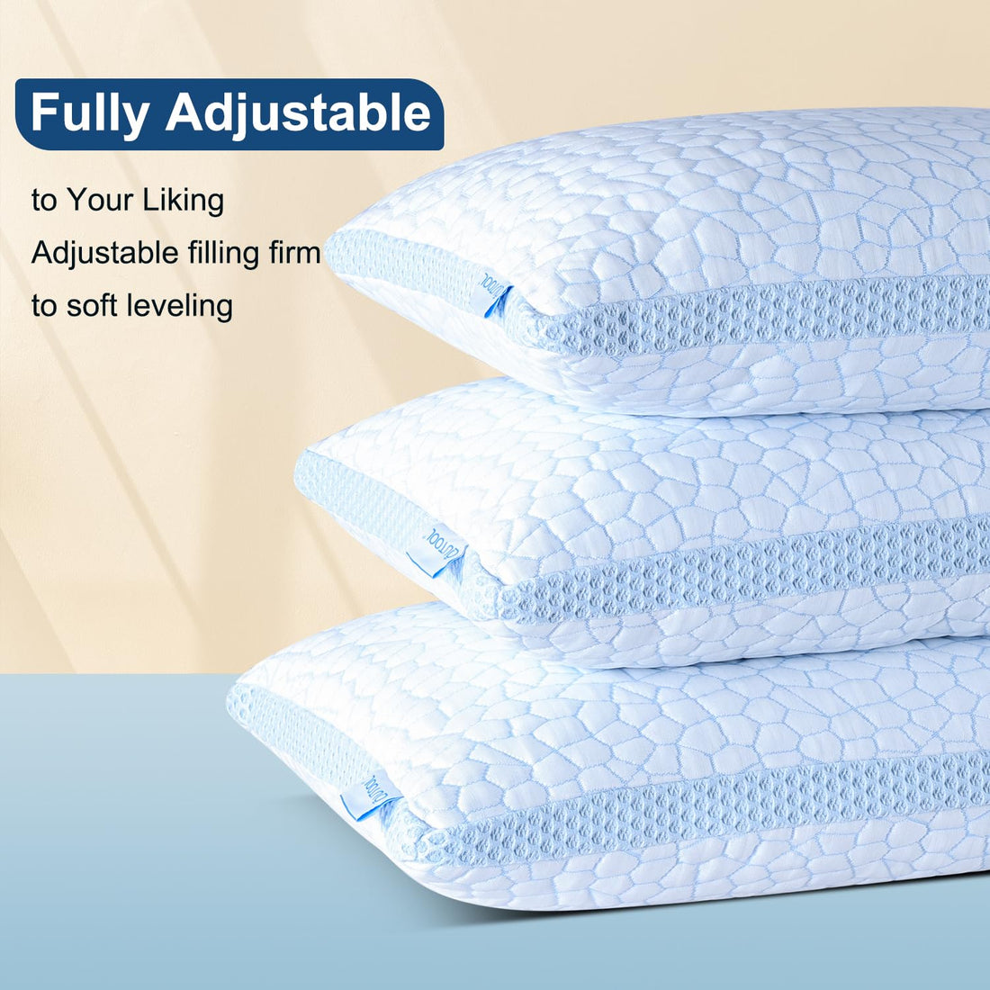 QUTOOL Queen Cooling Memory Foam Pillows – Set of 2