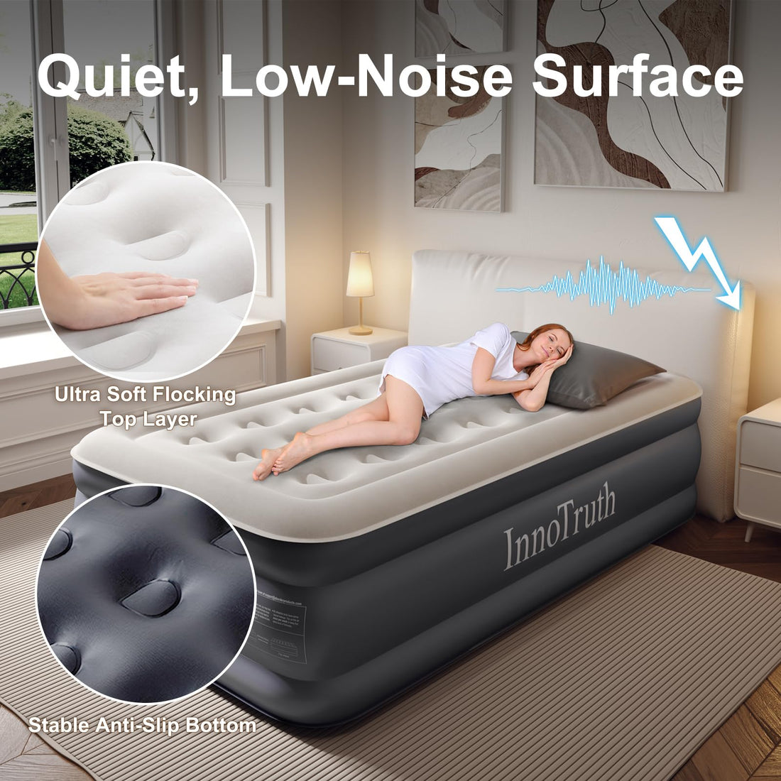 InnoTruth Queen Air Mattress with Built-In Pump