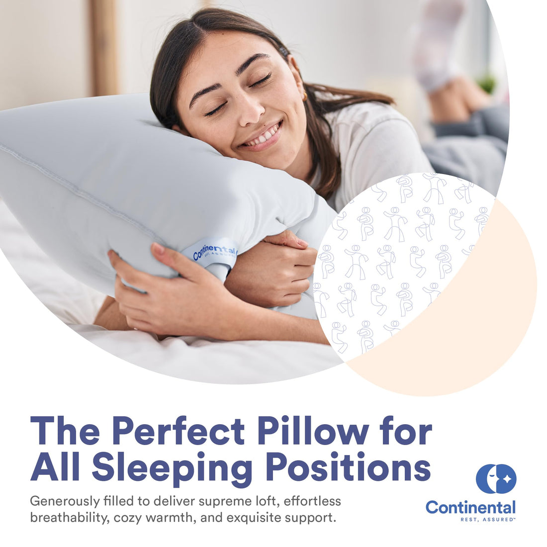 Continental Harmony White Down Pillow – King (Pack of 2)