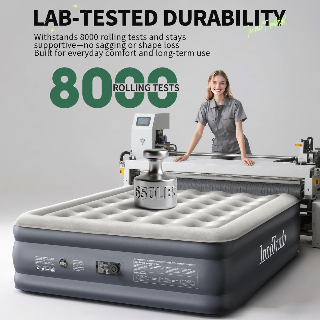 InnoTruth Queen Air Mattress with Built-In Pump