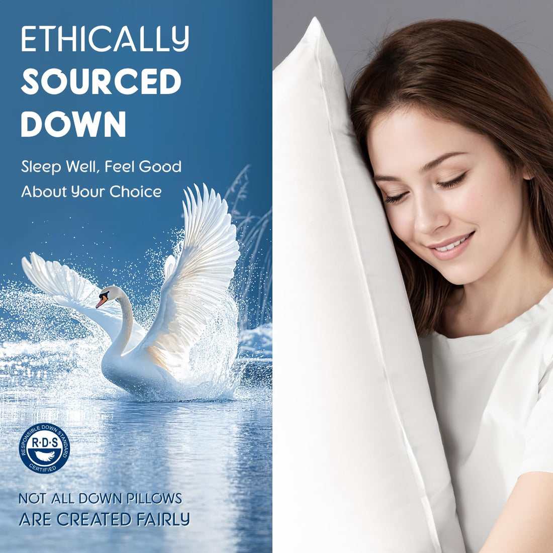 Luxury Canadian Goose Down Pillow – Queen