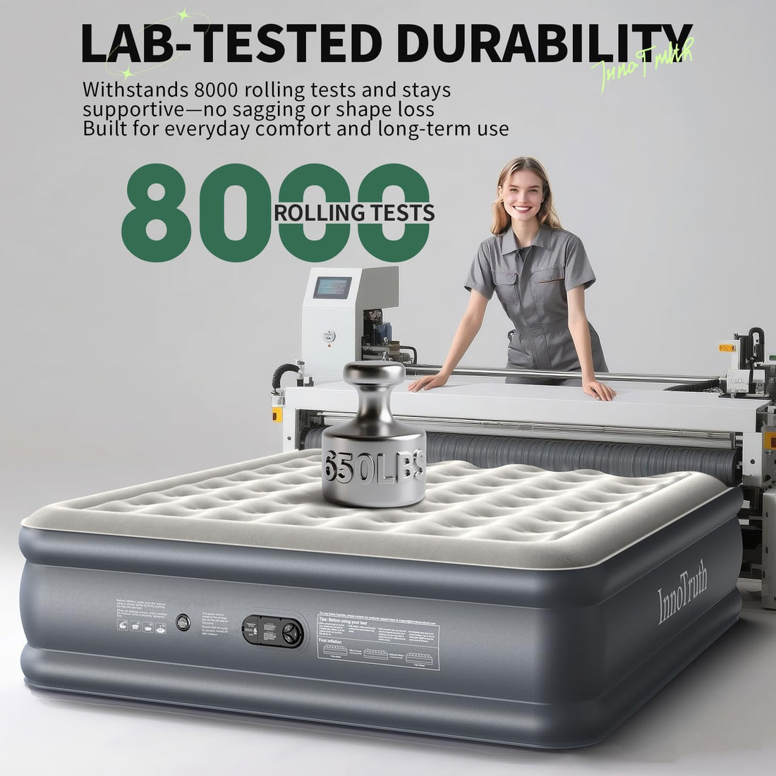 InnoTruth Queen Air Mattress with Built-In Pump