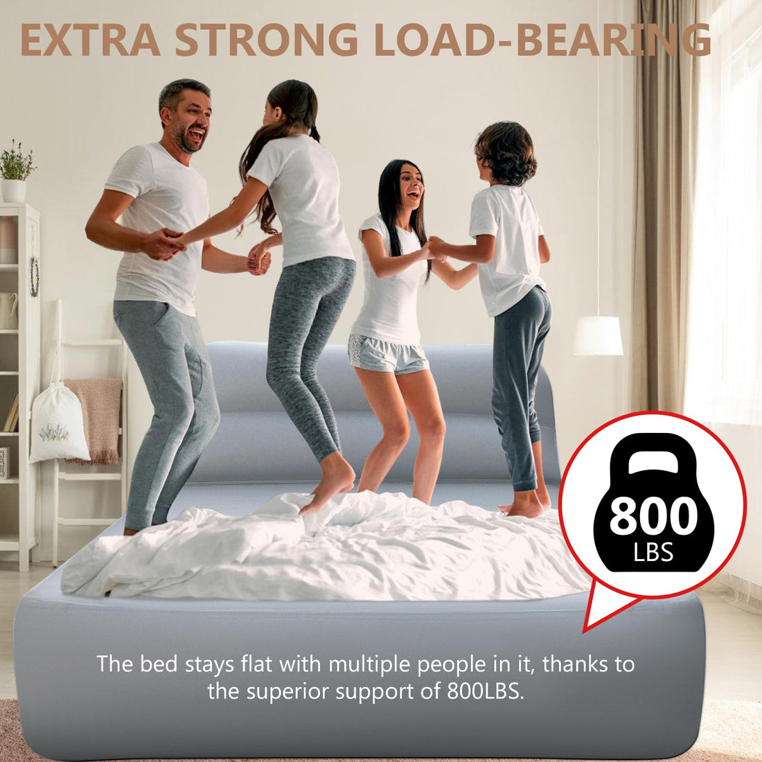 Queen Air Mattress with Wireless Pump