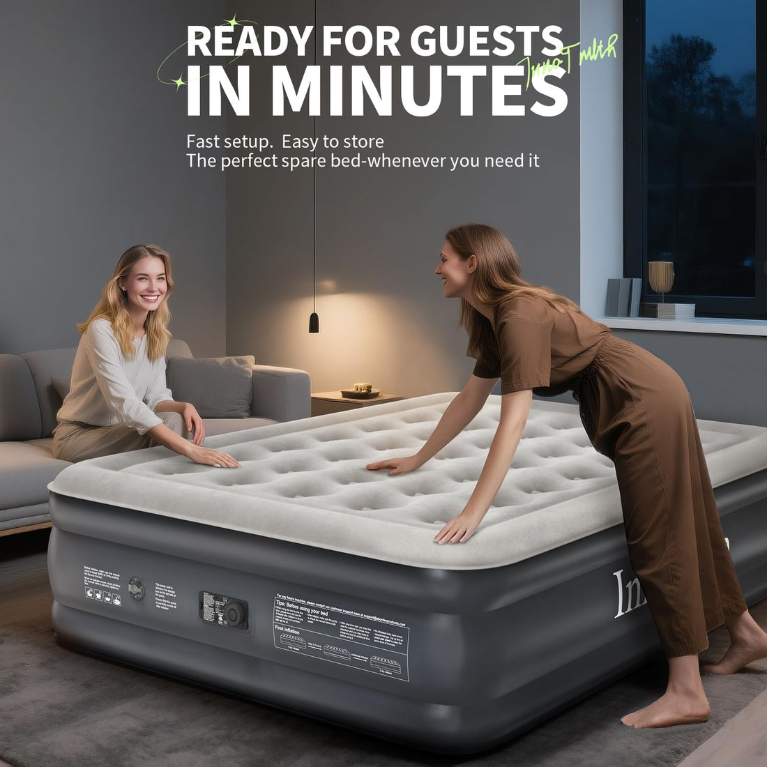 InnoTruth Queen Air Mattress with Built-In Pump