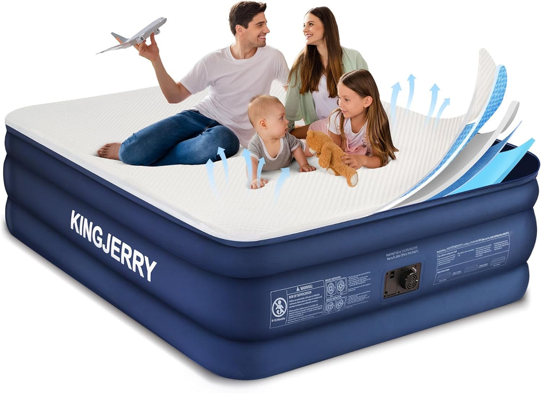 KINGJERRY Queen Air Mattress with Pump