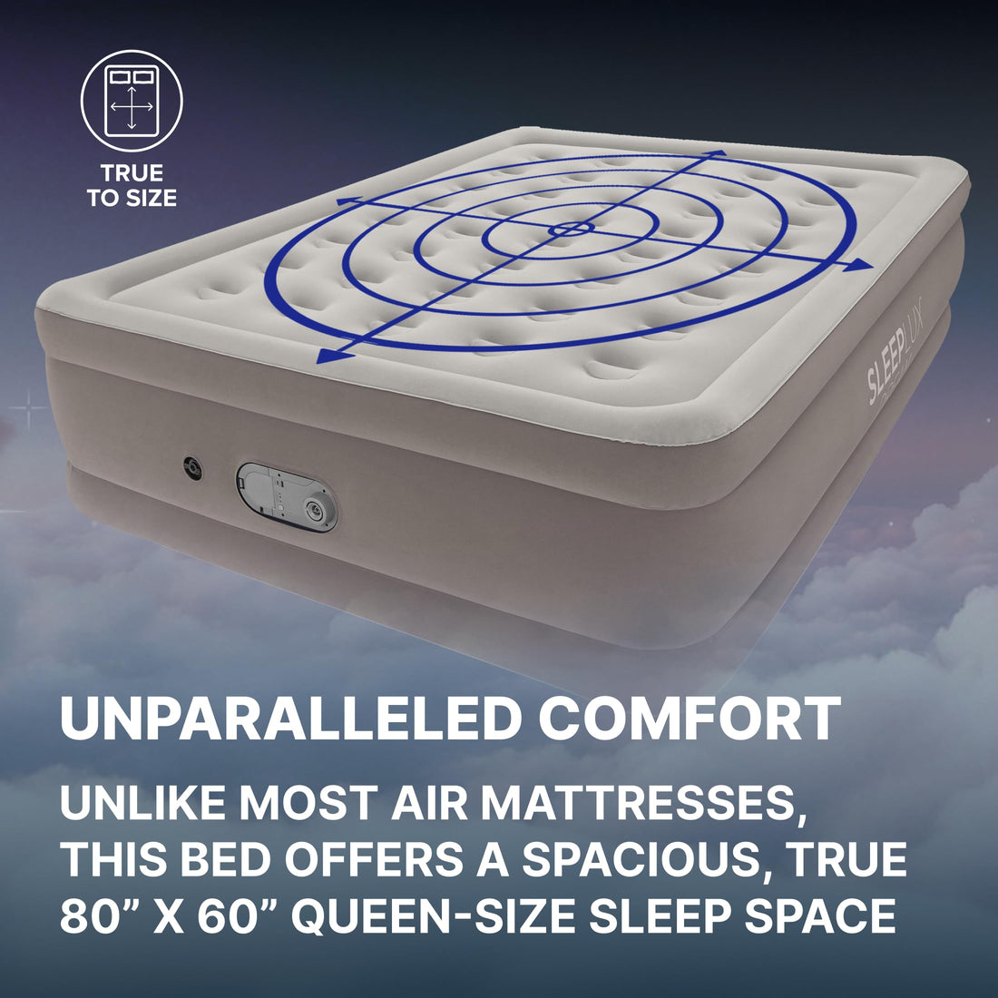 SLEEPLUX Dream Queen Air Mattress with Dual Pump