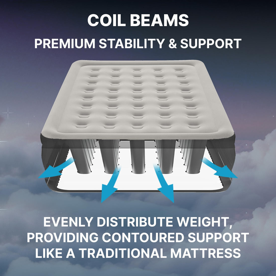 SLEEPLUX Dream Queen Air Mattress with Dual Pump