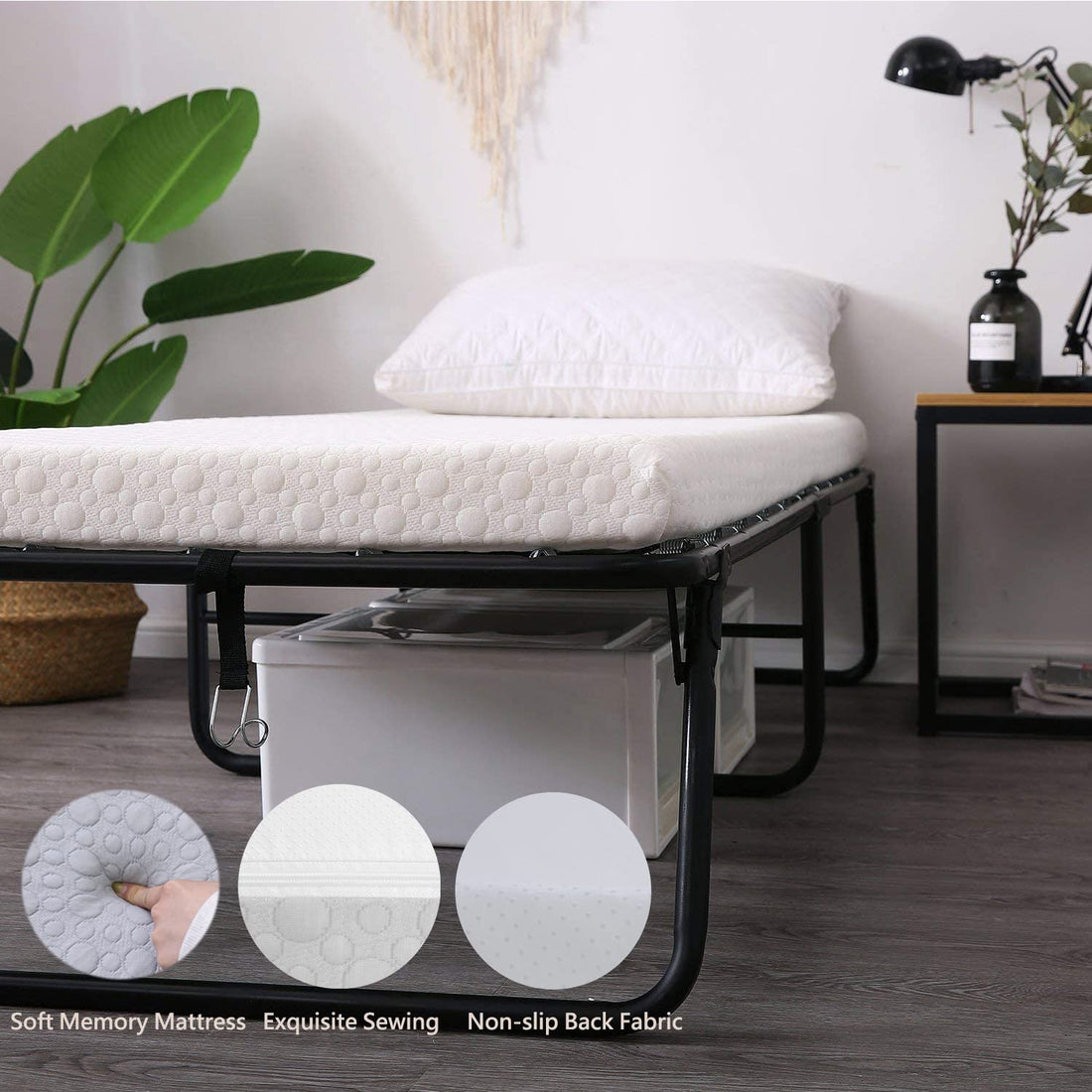 LEISUIT Foldaway Guest Bed with Memory Foam