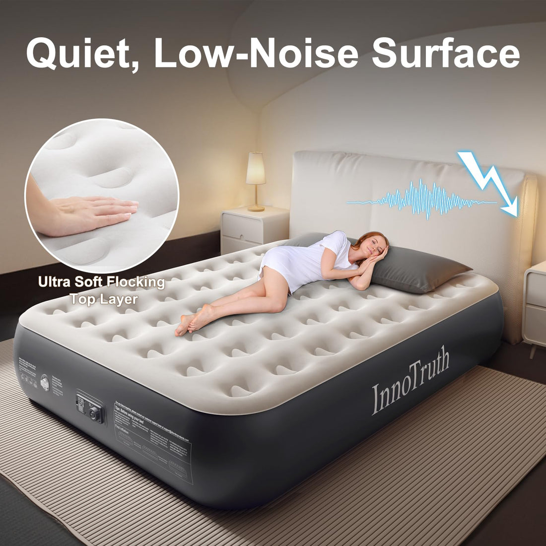 InnoTruth Queen Air Mattress with Built-In Pump