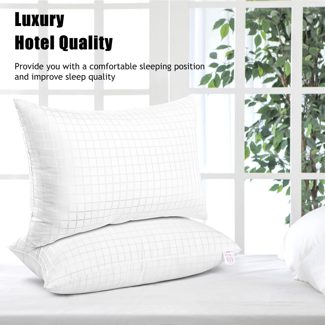 EIUE Hotel Collection Queen Pillows – Set of 2