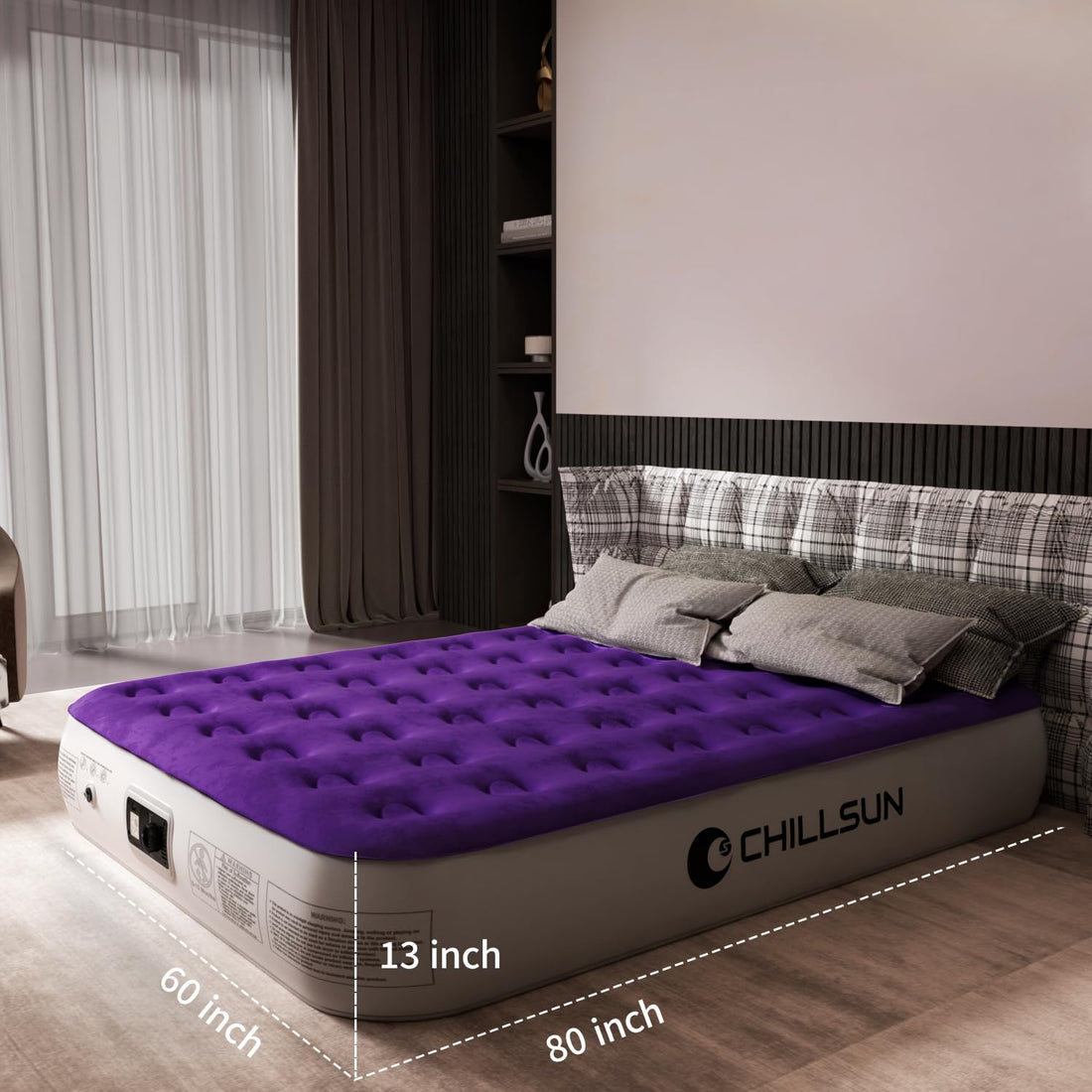 CHILLSUN Queen Air Mattress with Pump