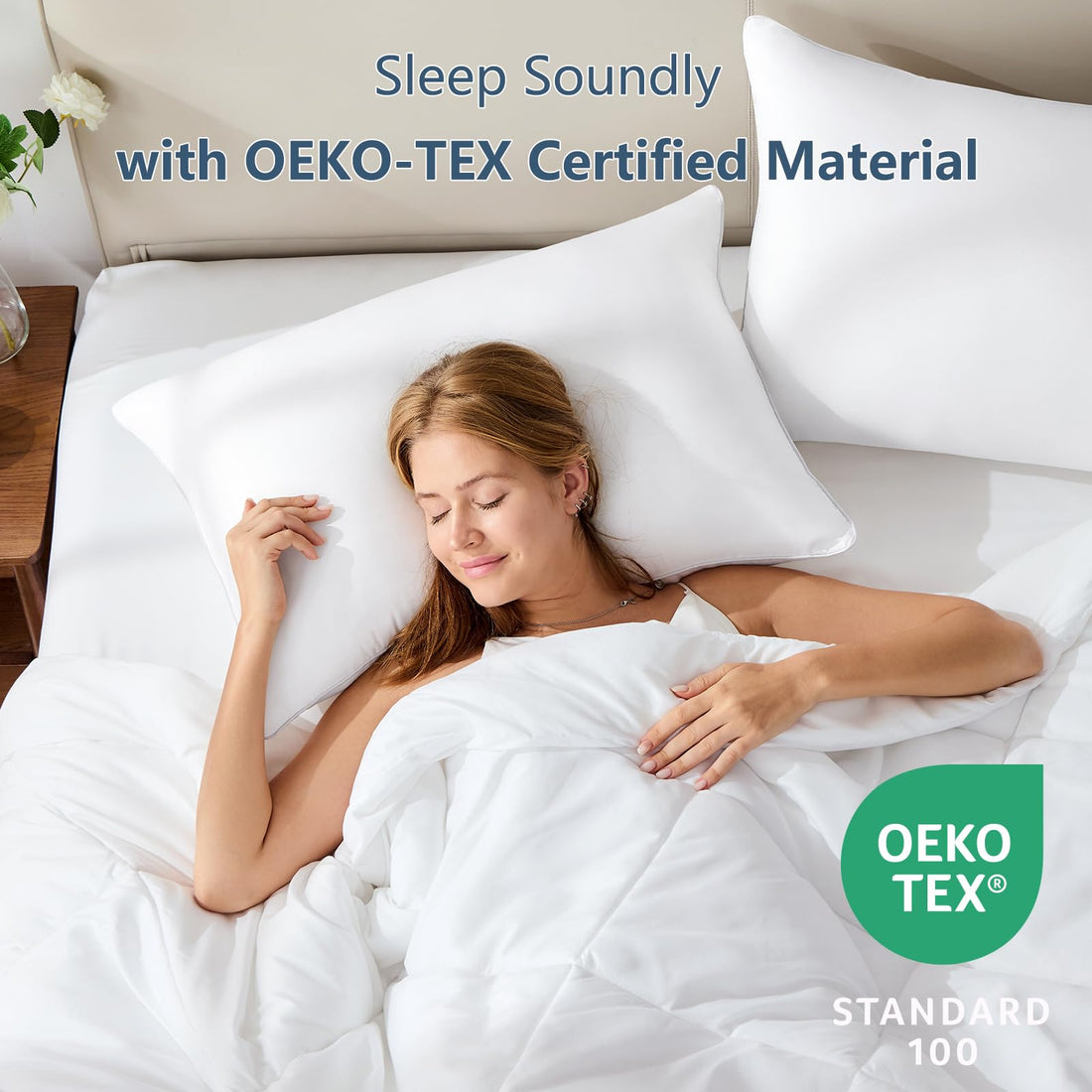 CozyLux Queen Bed Pillows – Set of 2
