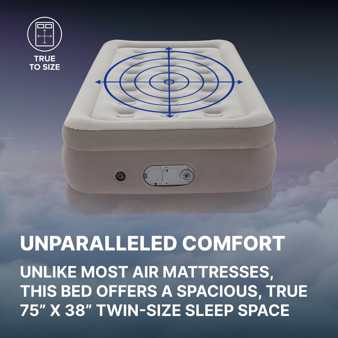 SLEEPLUX Dream Queen Air Mattress with Dual Pump
