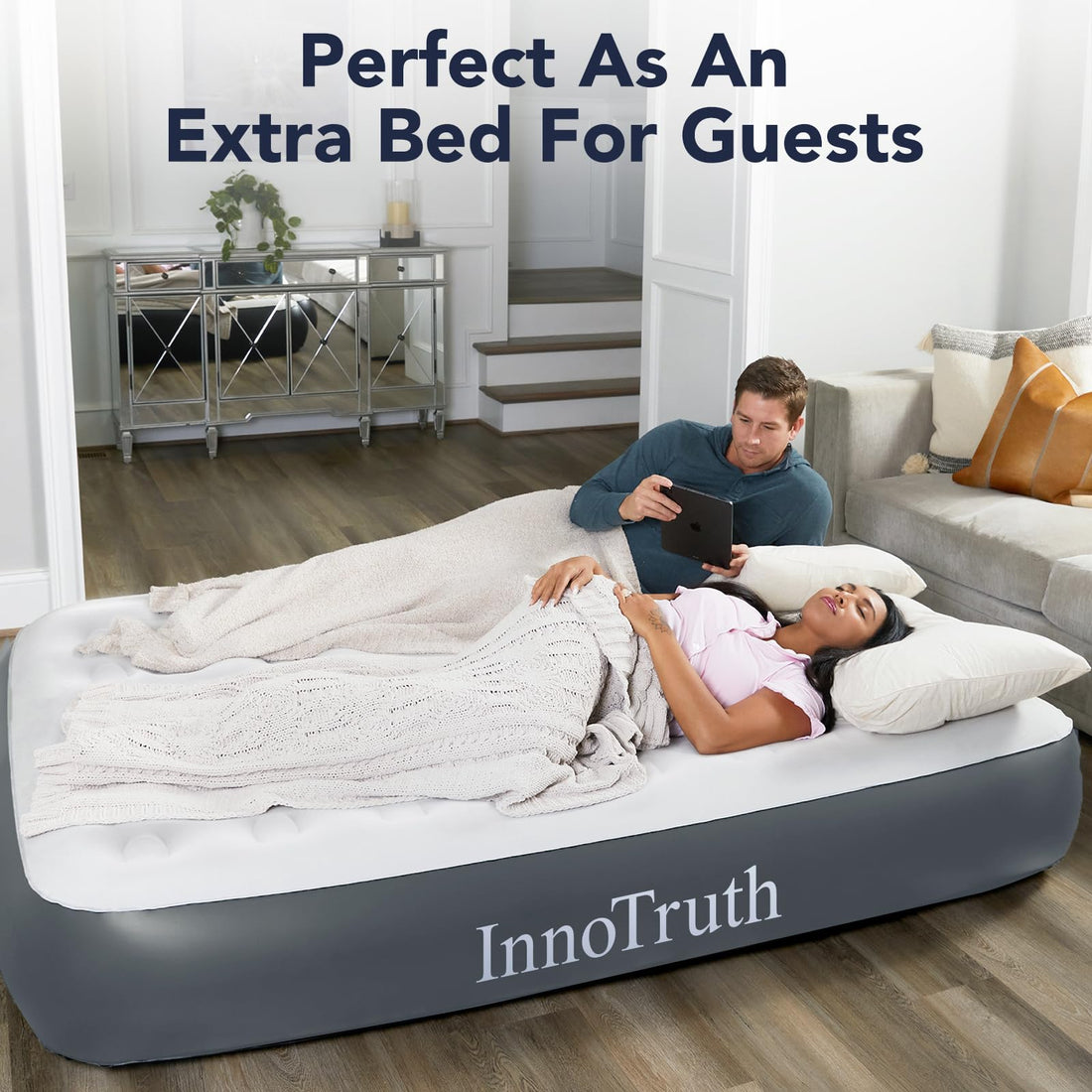 InnoTruth Queen Air Mattress with Built-In Pump